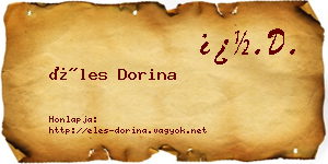 Éles Dorina névjegykártya